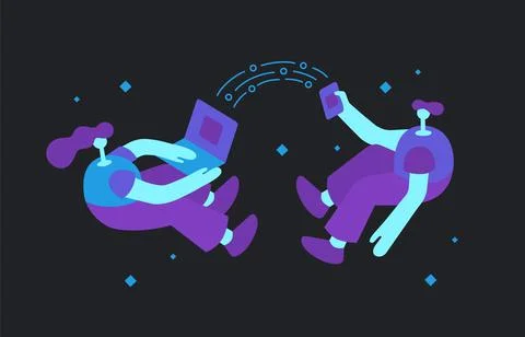 Cross Platform Concept Flat Illustration Illustrazione stock