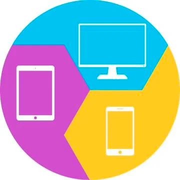 Cross platform content Stock Illustration