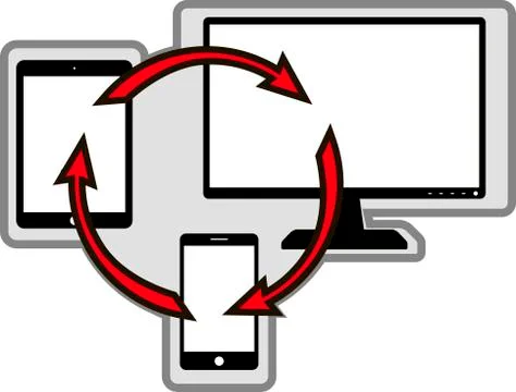 Cross platform content イラスト素材