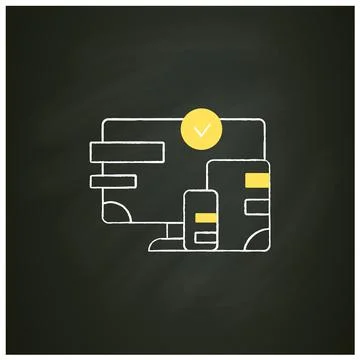 Cross platform design chalk icon Stockillustratie