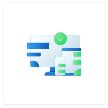 Cross platform design flat icon Stock Illustration