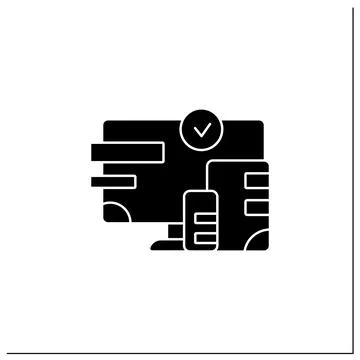 Cross platform design glyph icon Stockillustratie