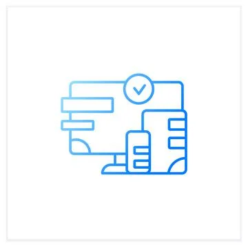Cross platform design gradient icon Stock Illustration