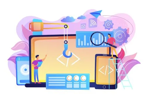 Cross-platform development concept vector illustration. イラスト素材