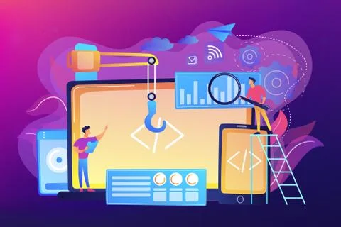 Cross-platform development concept vector illustration. イラスト素材