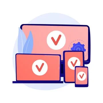 Cross platform devices vector concept metaphor Stock Illustration