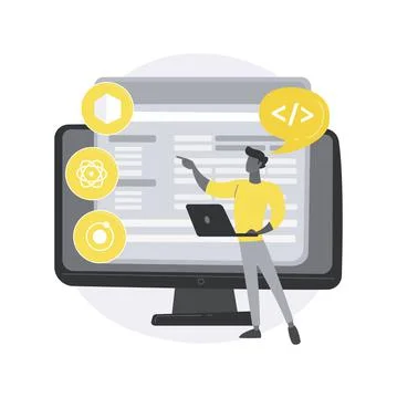 Cross-platform frameworks abstract concept vector illustration. Stockillustratie