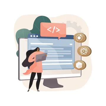 Cross-platform frameworks abstract concept vector illustration. Illustrazione stock