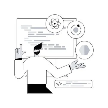 Cross-platform frameworks abstract concept vector illustration. Stockillustratie