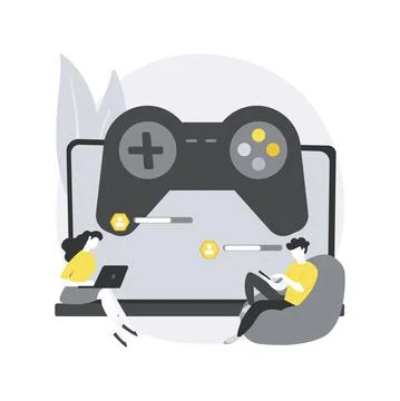 Cross-platform play abstract concept vector illustration. Stock Illustration