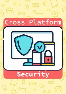 Cross platform security brochure イラスト素材