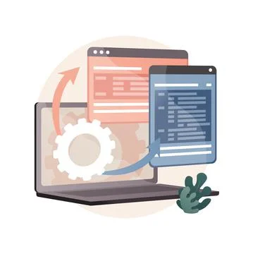 Cross-platform software abstract concept vector illustration. Stock-Illustration