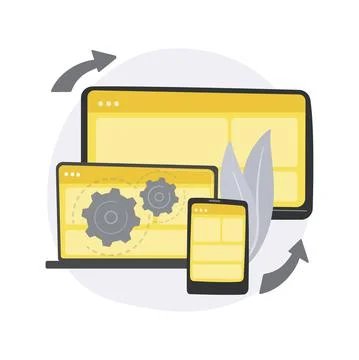 Cross-platform software abstract concept vector illustration. Stock Illustration