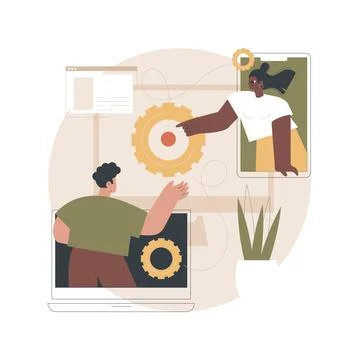 Cross-platform software abstract concept vector illustration. Stock Illustration