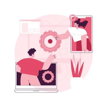 Cross-platform software abstract concept vector illustration. Stock Illustration