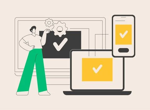 Cross-platform software abstract concept vector illustration. 스톡 일러스트