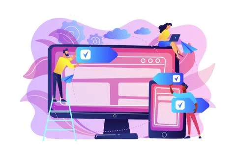 Cross-platform software concept vector illustration. イラスト素材