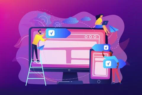 Cross-platform software concept vector illustration. Stockillustratie