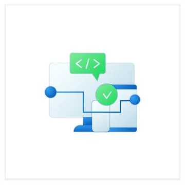 Cross platform software flat icon 스톡 일러스트