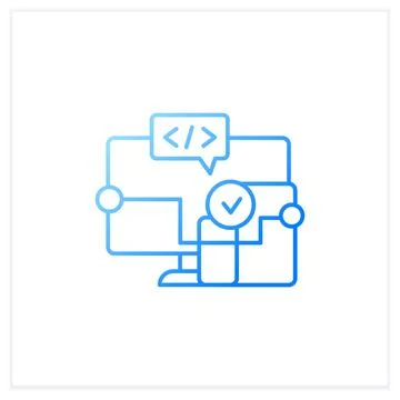 Cross platform software gradient icon イラスト素材