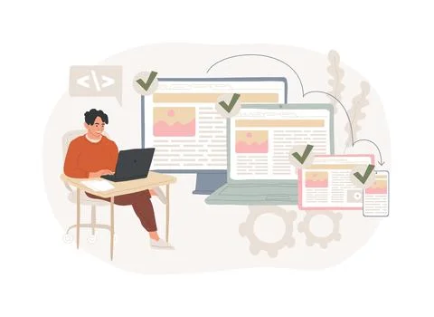 Cross-platform software isolated concept vector illustration. 스톡 일러스트