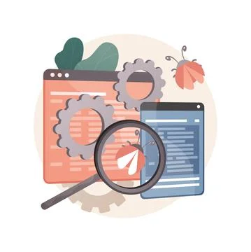 Cross-platform testing abstract concept vector illustration. Stock Illustration