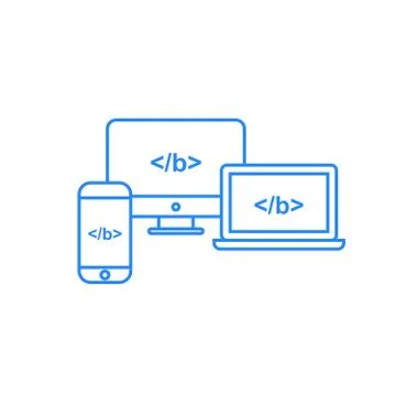 Cross platform website icon - cross browser html page symbol 스톡 일러스트