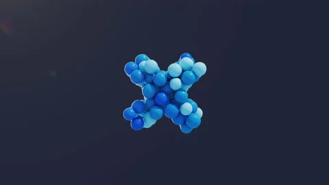 Cross to Plus Ball Fill (blue) Stock Footage 234364013