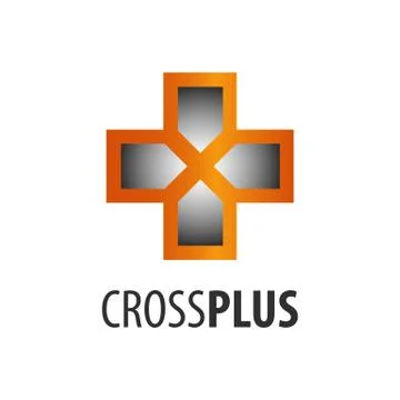 Cross plus logo concept design. Symbol graphic template element vector Stock Illustration