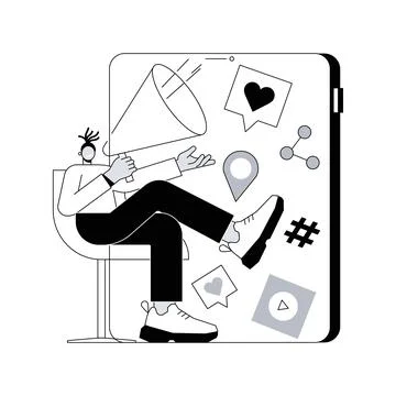 Cross-posting abstract concept vector illustration. Stock-Illustration