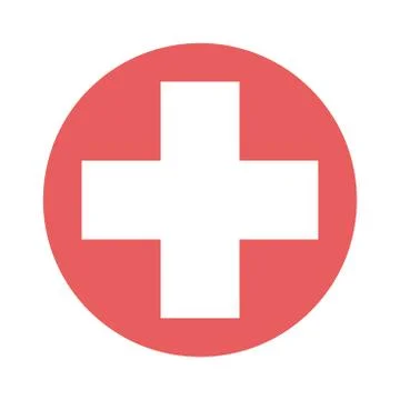 Cross in red circle Stock Illustration