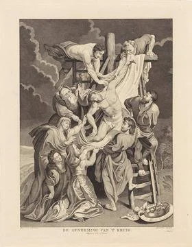 Cross reduction; The decrease in the cross. Cross reduction of Christ. In ... Stock Photos