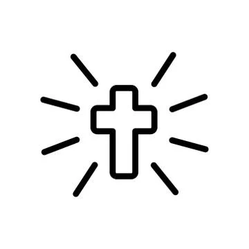 Cross, religion icon Illustration Design Stock Illustration