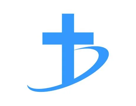 Cross religion logo 스톡 일러스트