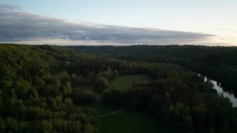 Cross the river  in the evening 動画素材 111420202