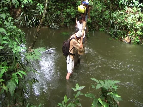 Cross river  Stock Footage 3576905