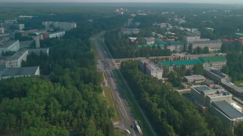 Cross road aerial hyper lapse Stock-Footage 97335806