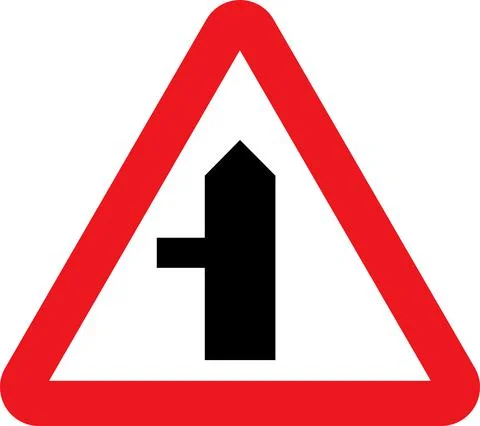 Cross Roads Ahead Sign vector icon isolated on white background. イラスト素材