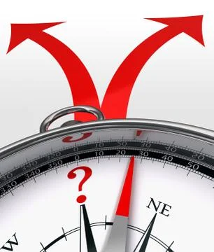 Cross roads concept compass Stock Illustration