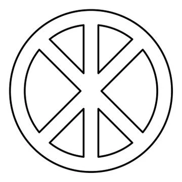 Cross round circle on bread concept parts body Christ Infinity sign in religi Stock Illustration