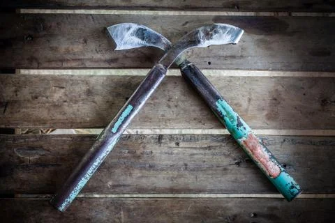 Cross rubber tapping knife Stock Photos