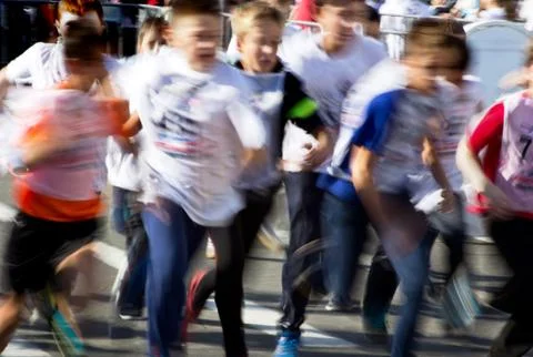 Cross runners Stock Photos