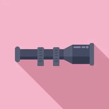 Cross scope icon flat vector. Rifle gun Stock Illustration