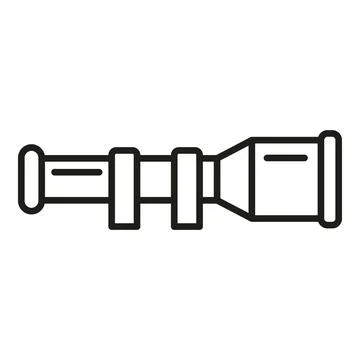 Cross scope icon outline vector. Rifle gun Illustrazione stock