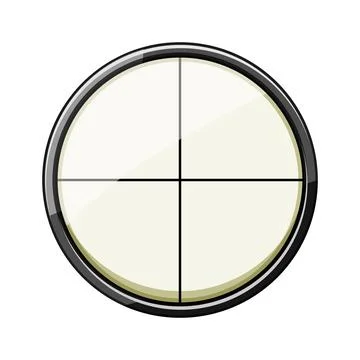 Cross scope sniper cartoon vector illustration Stock Illustration