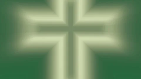 Cross on screen green screen elements depth movement illustration composition Video stock 335697135
