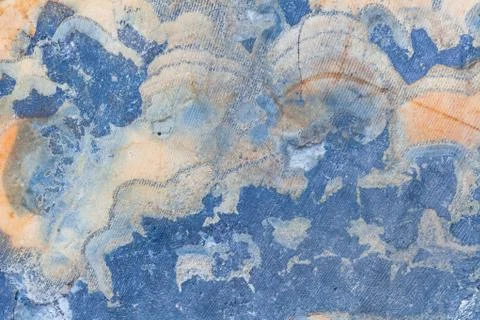 Cross section of abstract blue fantasy mineral Stock Photos