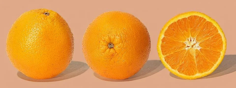 A cross-section of a citrus fruit Stock Photos