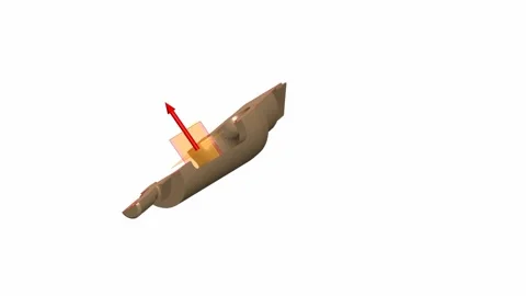 Cross Section Cut Animation of a Machined Industrial Component CAD Render Stock-Footage 335470476