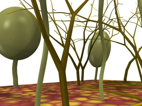 Cross section of dermal layer of skin tissue exposing touch sensory nerves 스톡 일러스트